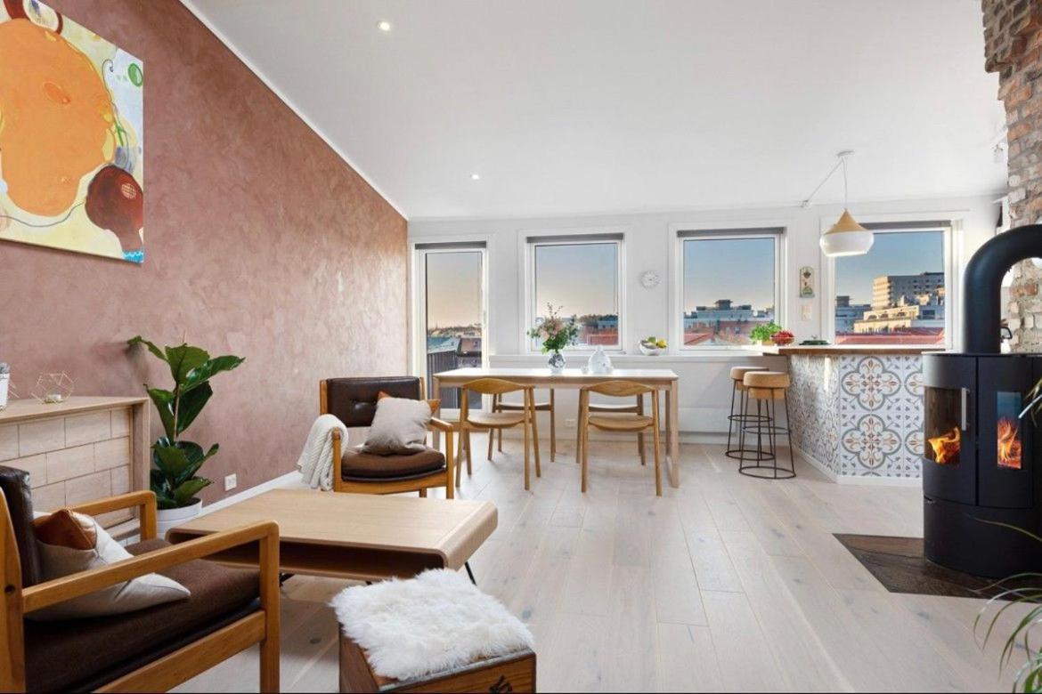 Lägenhet Penthouse In Oslo's Hippest District Gruenerlokka *