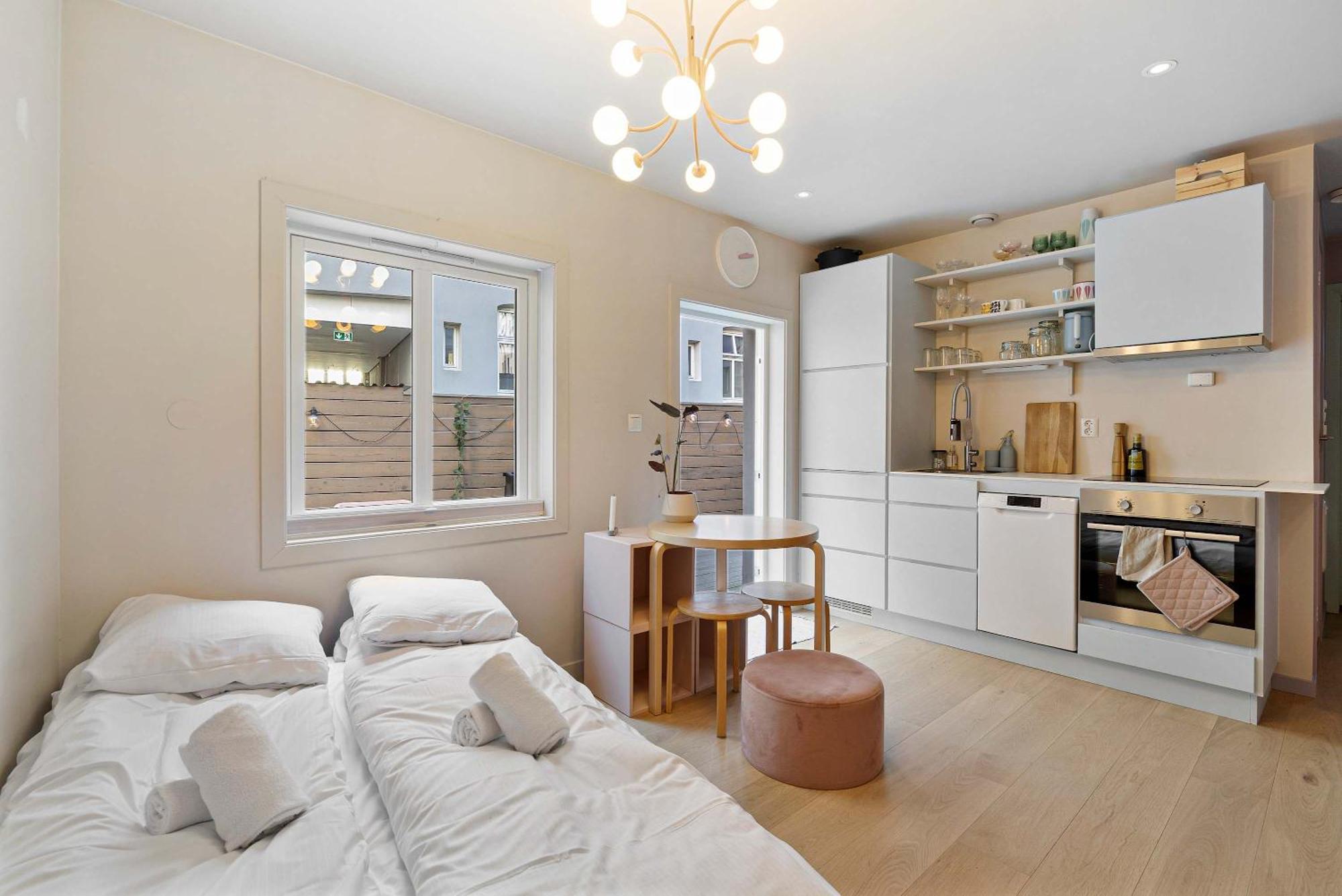 Apartment Dinbnb L 1 Min To Mathallen I Backyard I 24l7 Check-in