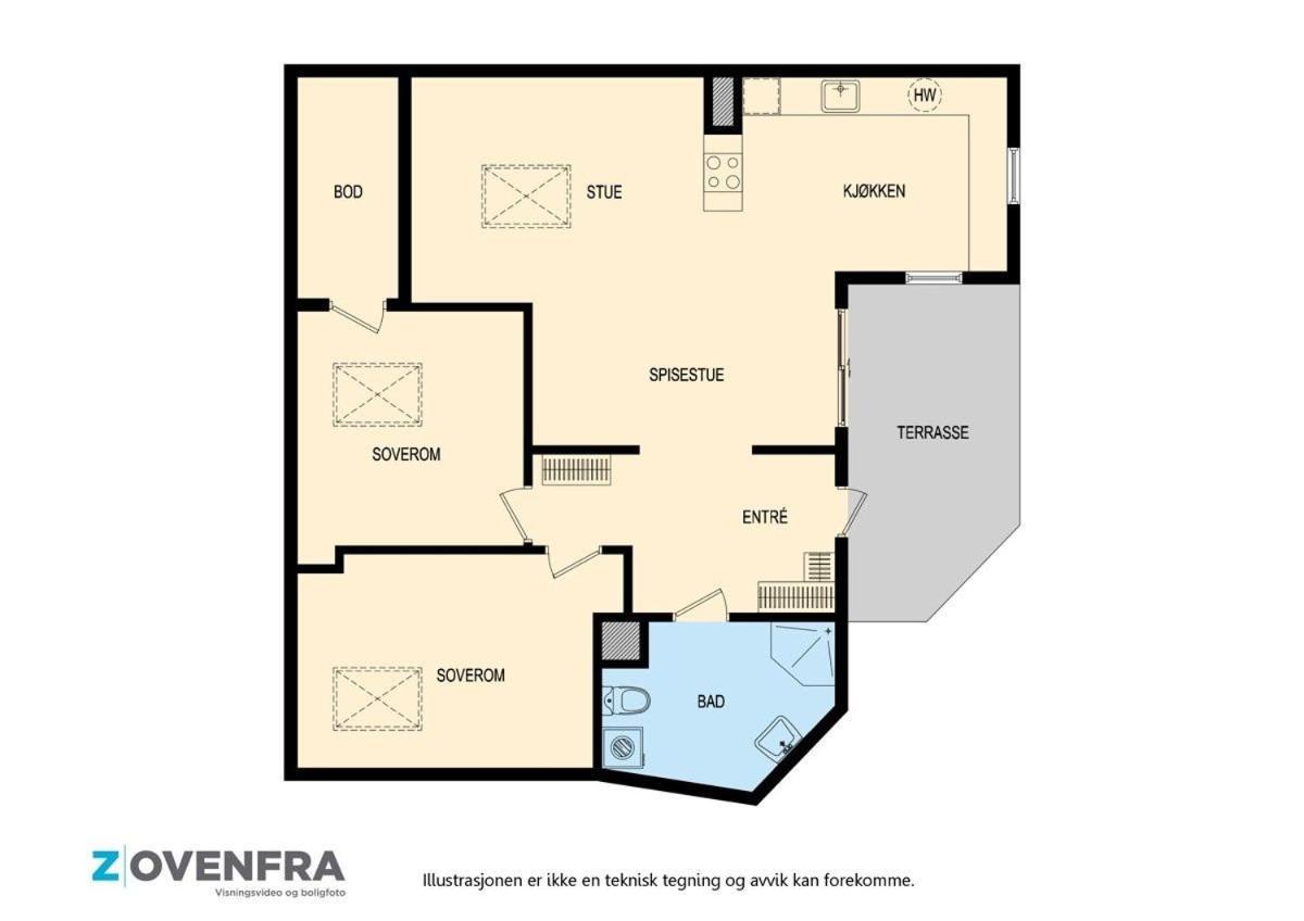 Sentral Loftsleilighet Med Solfylt Utetplass Apartamento