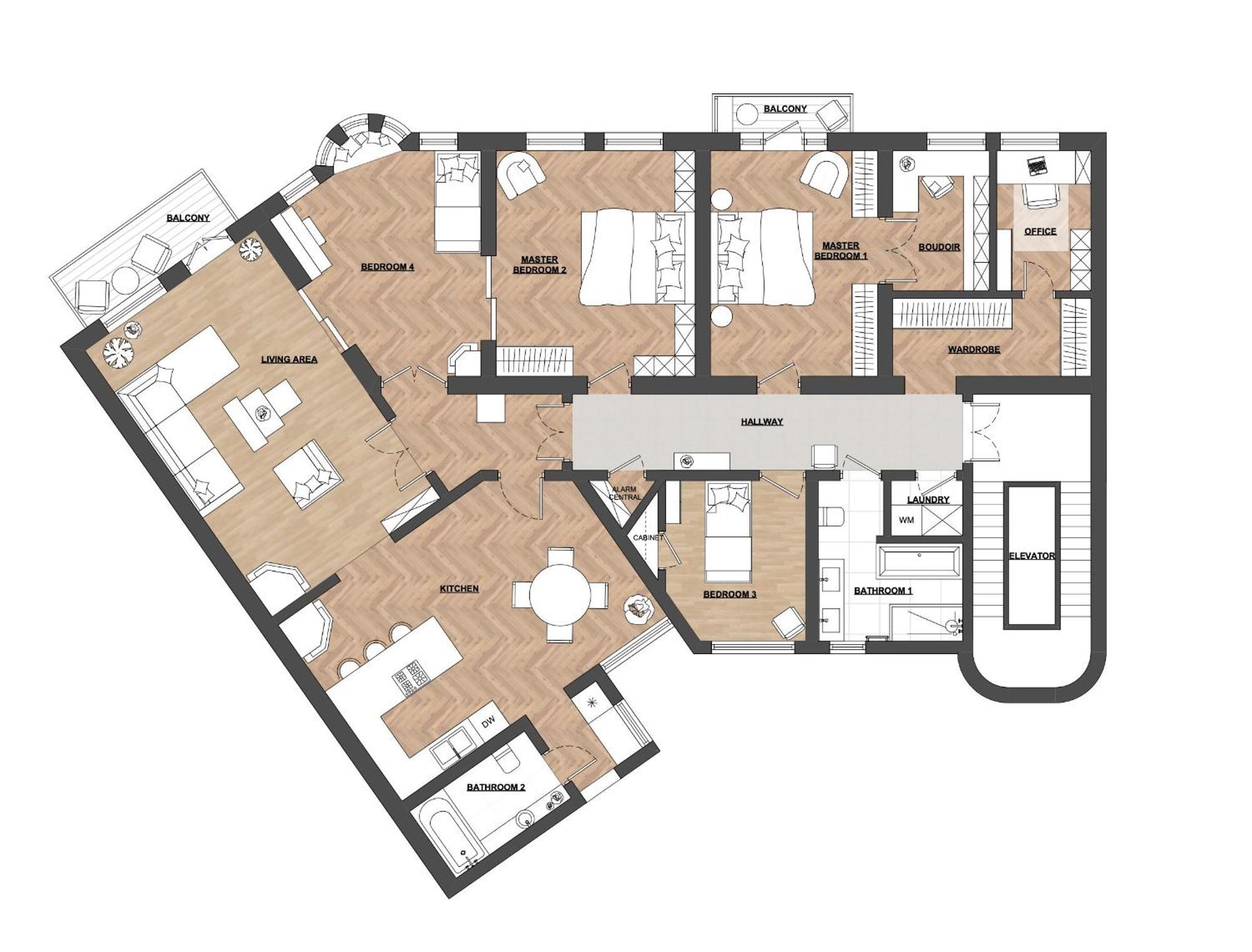 Ba61 - Lux 4 Bedrooms, 260 Sqm, 2 Balconies, Free Parking * Oslo